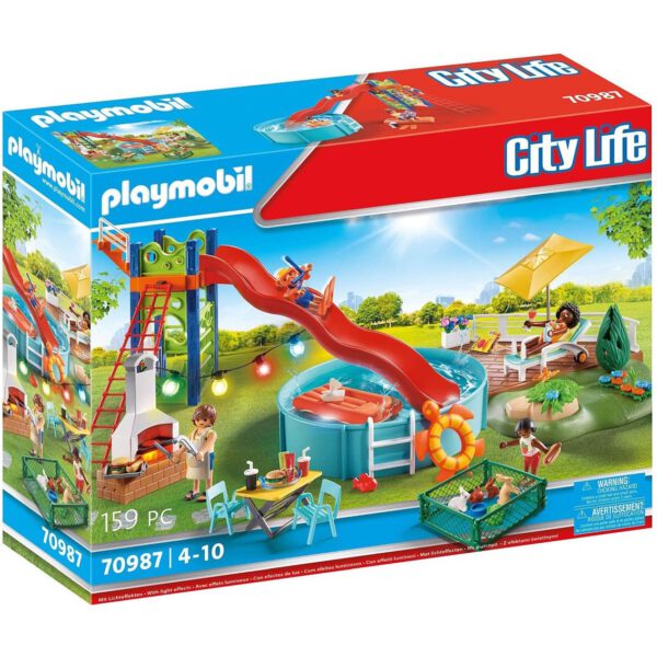 *Playmobil fiesta en la piscina con tobogan