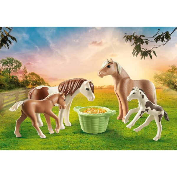 *Playmobil 2 ponis con potros