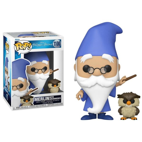 *Funko pop disney the sword and the stone merlin el encantador merlin con archimedes 49152