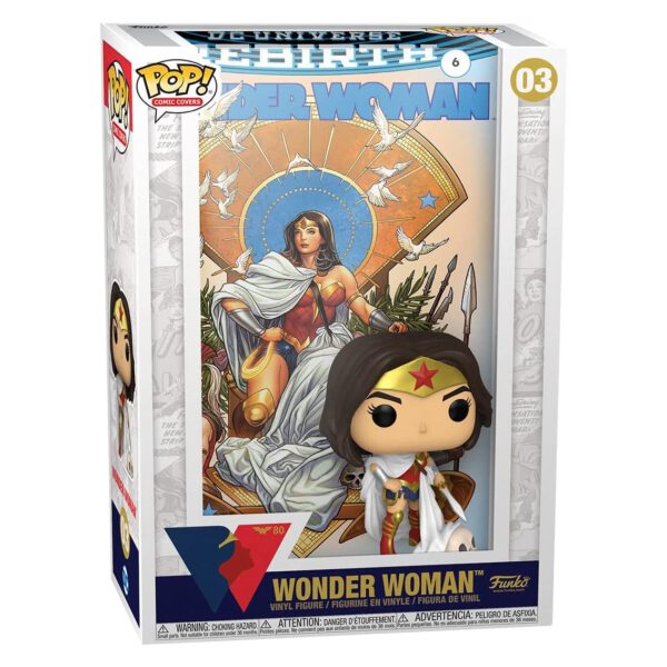 *Funko pop dc comics portada comic wonder woman 80th wonder woman rebirth en el trono 55010