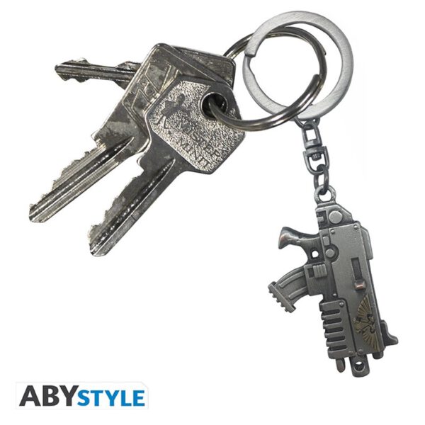 *Llavero 3d abystyle warhammer 40000 bolter
