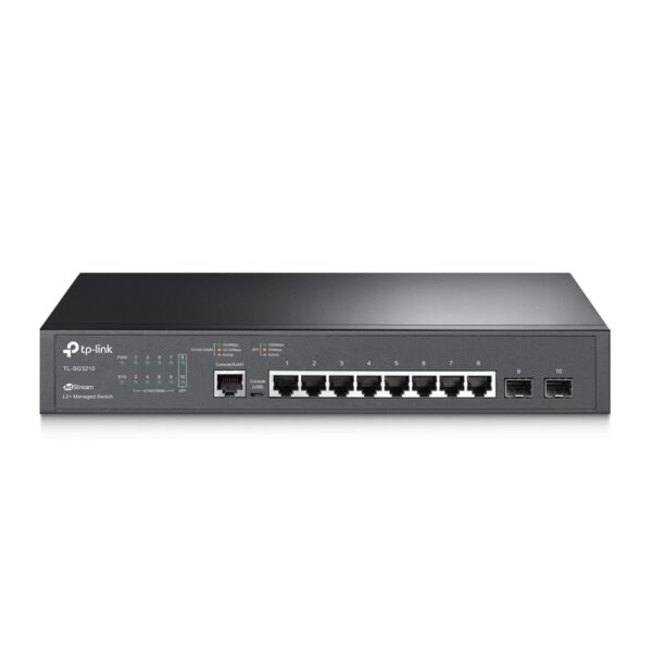 *Switch 11 puertos tp - link tl - sg3210 8 puertos 10 - 100 - 1000 2 puertos sfp 1 puerto para consola