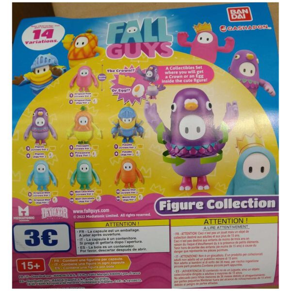 *Set gashapon figuras bandai lote 50 articulos fall guys 14 variaciones crown edition