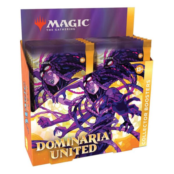 *Juego de cartas wizards of the coast magic the gathering dominaria united caja de sobres de coleccionista (12) inglés