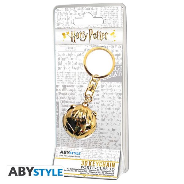 *Llavero 3d abystyle harry potter snitch dorada