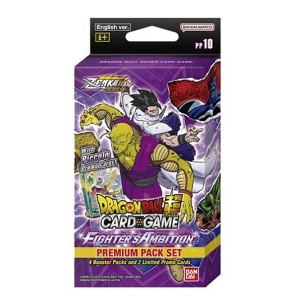 *Juego de cartas dragon ball jcc fighters ambition premium pack set 10 inglés