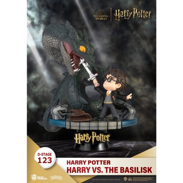 *Figura beast kingdom dstage harry potter y la cámara secreta harry vs basilico