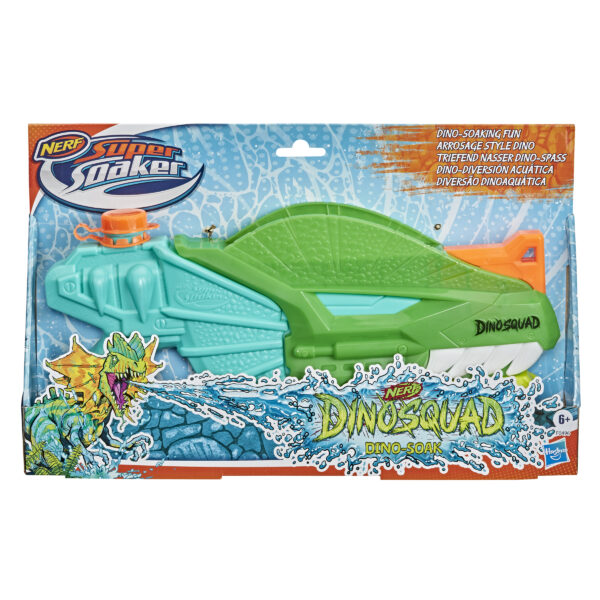 *Pistola hasbro nerf super soaker dinosquad dino - soak
