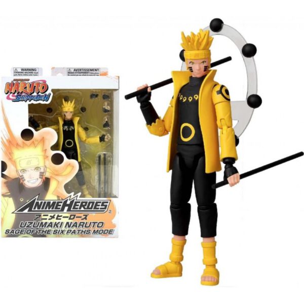 *Figura bandai naruto shipudden anime heroes uzumaki naruto modo sabio de los seis caminos