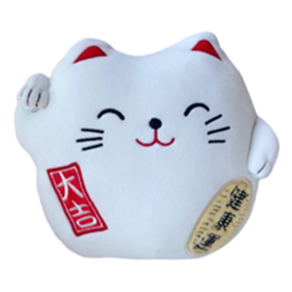 *Peluche gato de la suerte lucky cat blanco 20 cm