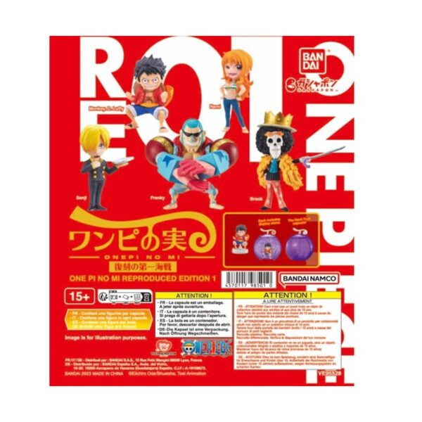 *Set gashapon figuras bandai lote 2o articulos one piece no mi reproduced edition