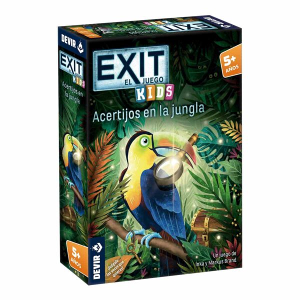 *Juego de mesa devir exit kids acertijos en la jungla