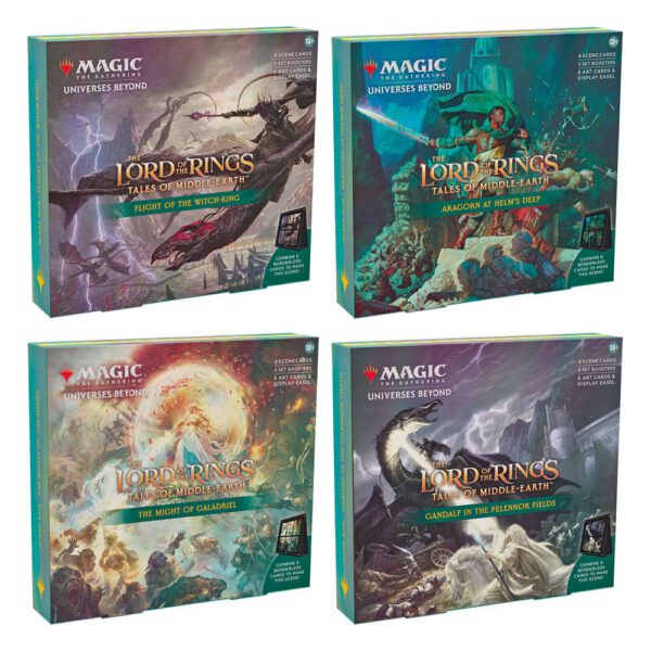 *Caja de cartas magic the gathering lord of the rings tales of middle earth cajas de escena 4 unidades inglés
