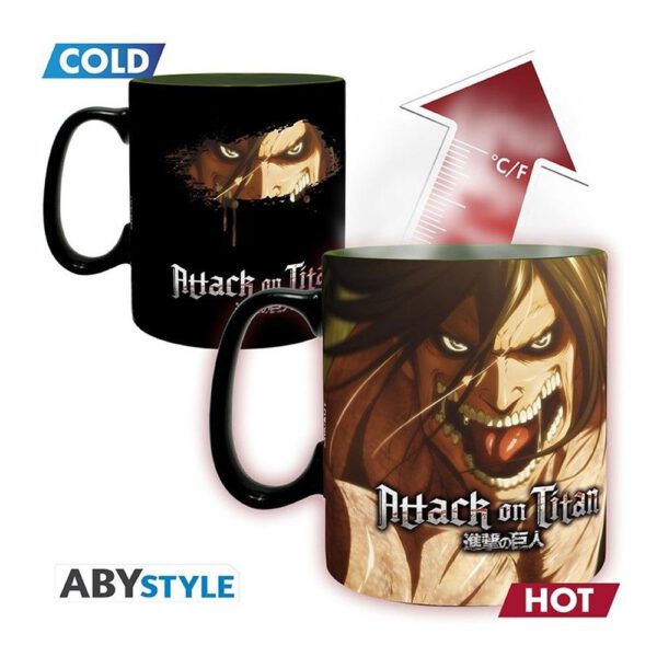 *Taza abystyle attack on titan shingeki no kyojin titan eren s3 460 ml