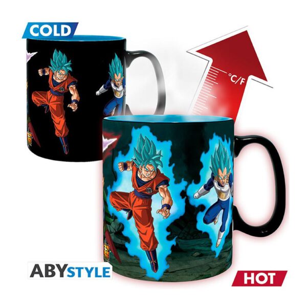 *Taza abystyle dragon ball super saiyans vs black 460 ml