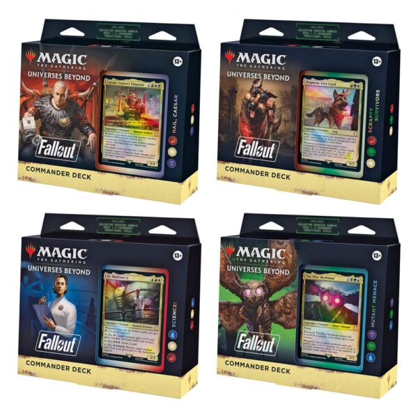 *Juego de cartas magic the gathering universes beyond fallout mazos commander 4 barajas inglés