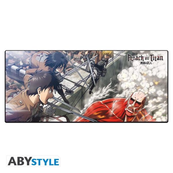 *Alfombrilla abystyle attack on titan eren vs titan colosal