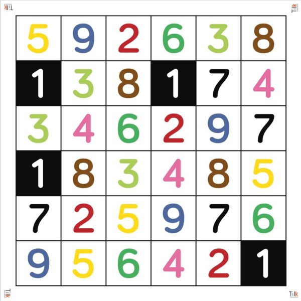 *Tapete numeros tilk bee - bot - blue - bot