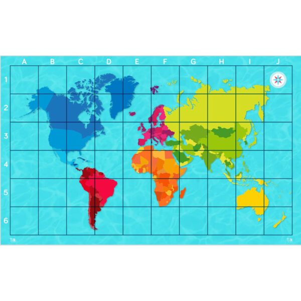 *Tapete mapa mundi tilk bee - bot - blue - bot