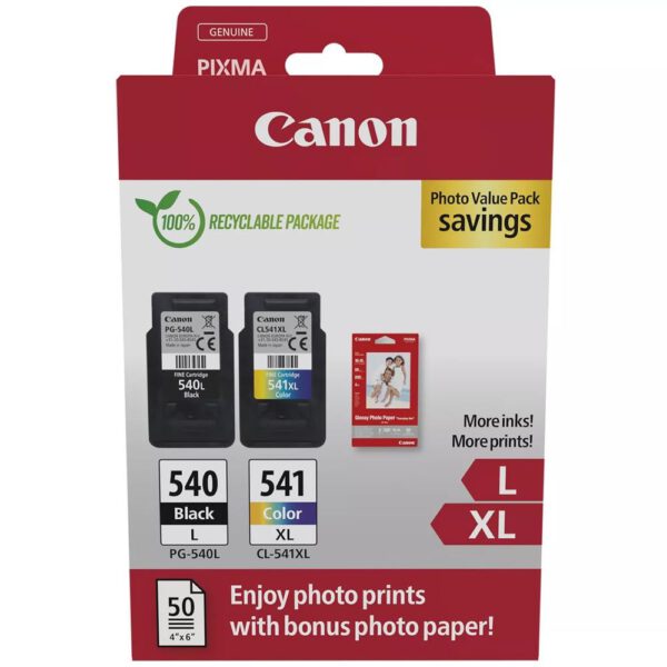 *Multipack canon pg - 540l - cl - 541xl + papel fotografico