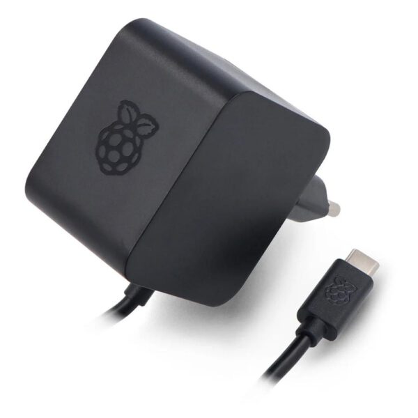 *Fuente de alimentacion cargador raspberry pi 5 usb c 27 w color negro