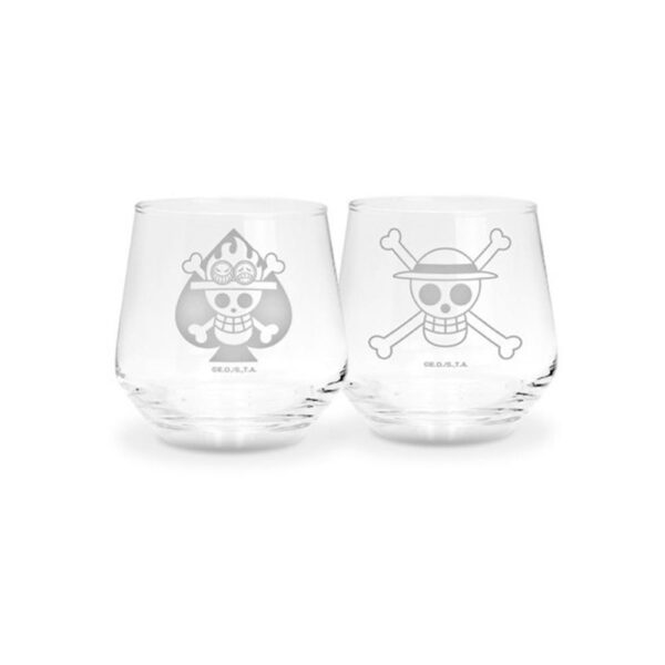 *Pack 2 vasos abystyle one piece luffy & ace