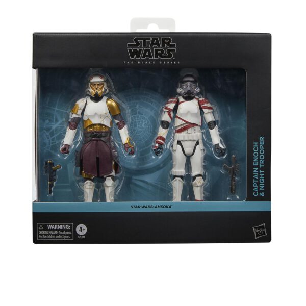 *Pack 2 figuras hasbro star wars the black series ahsoka captain enoch & night trooper