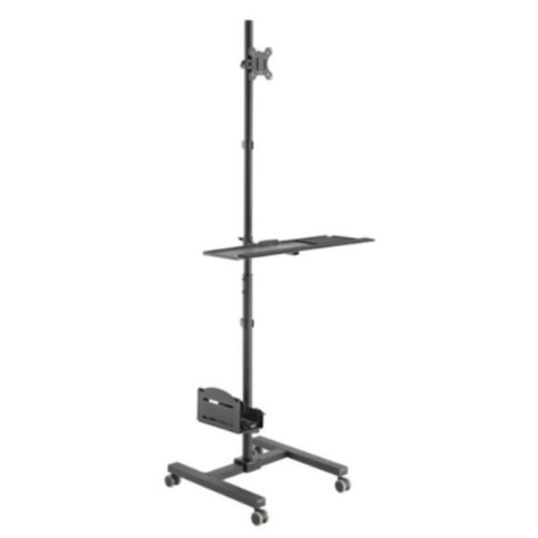 *Soporte suelo con ruedas equip vesa hasta 32 pulgadas max 8kg + soporte teclado max 2kg