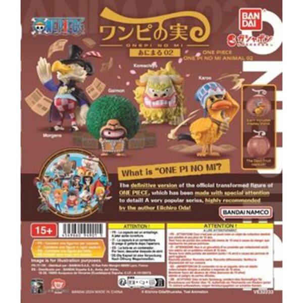 *Surtido bandai gashapon one piece mi animal 02 20 articulos