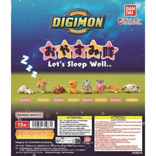 *Surtido bandai gashapon digimon let s sleep well 40 articulos