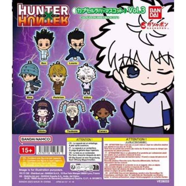 *Surtido bandai gashapon hunter x hunter capsule rubber 3 40 articulos