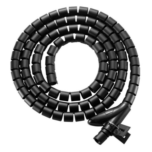 *Organizador de cables de escritorio equip en espiral 1m negro