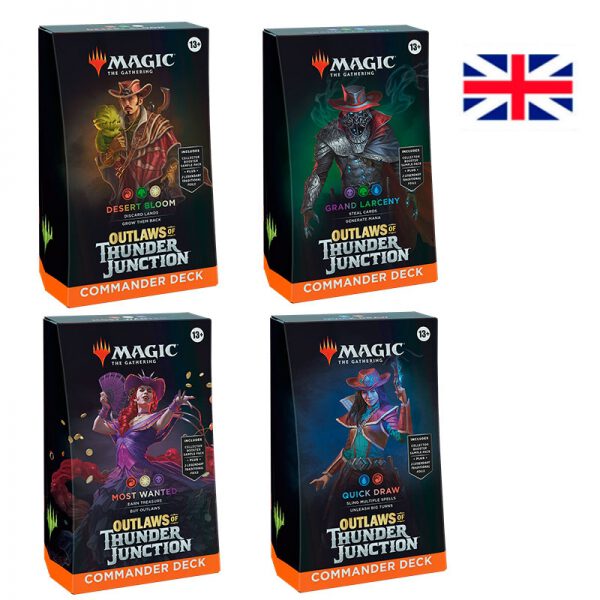 *Juego de cartas magic the gathering outlaws of thunder junction mazos de commander caja inglés 1 unidad aleatoria