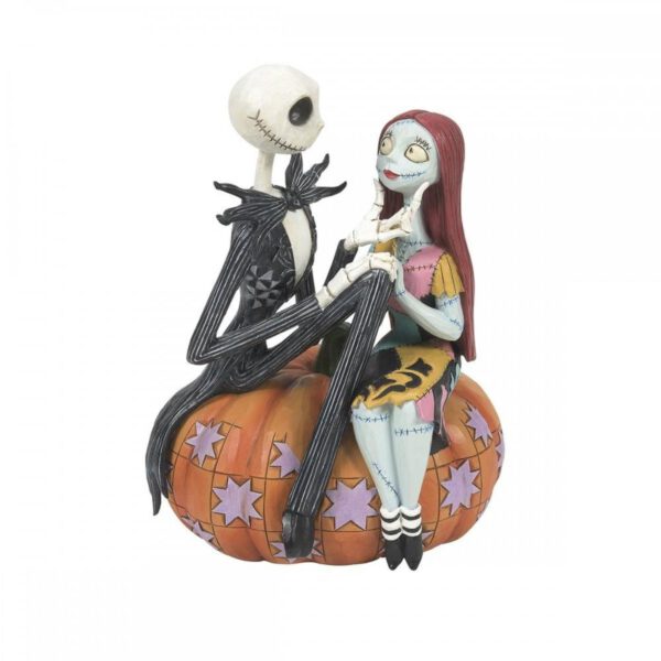 *Figura enesco disney pesadilla antes de navidad jack y sally en calabaza