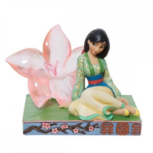 *Figura de resina enesco disney mulan con flor de cerezo