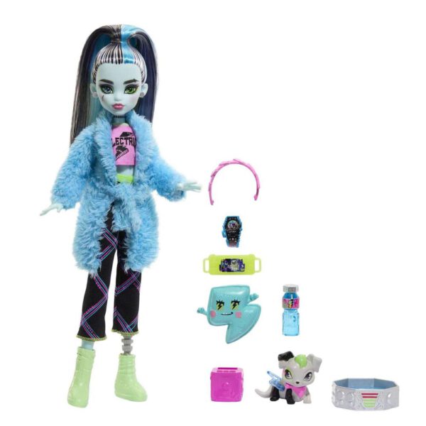 *Muñeca mattel monster high fiesta de pijamas frankie stein