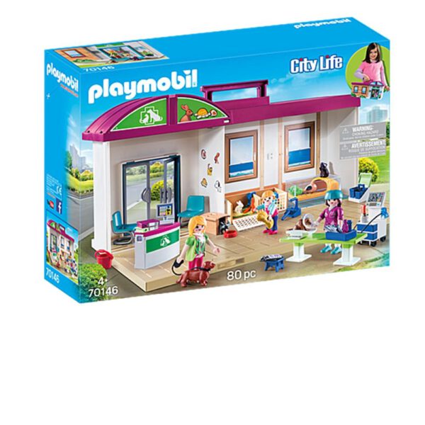 *Playmobil clínica veterinaria maletín