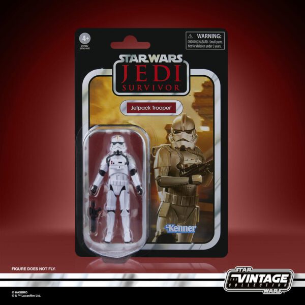 *Figura hasbro star wars the vintage collection jedi survivor jetpack trooper