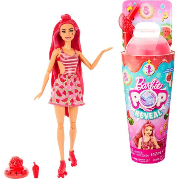 *Muñeca barbie pop reveal mattel aroma de frutas zumo de sandia
