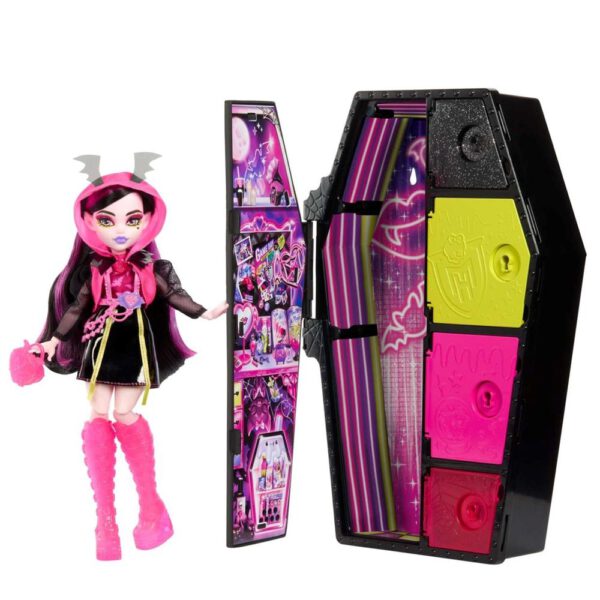 *Muñeca mattel monster high skulltimate secrets neon frights draculaura