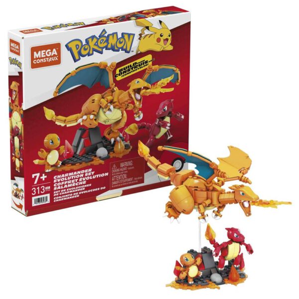 *Figura mattel mega construx pokemon charmander evolution