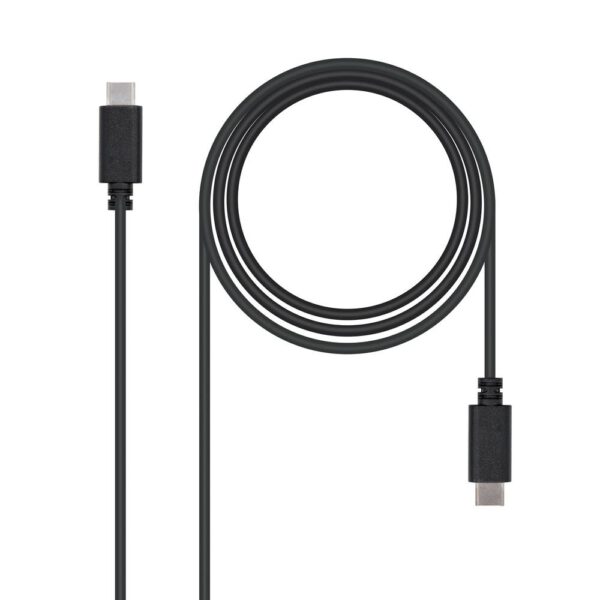 *Cable nanocable  usb 2.0 3a tipo usb c - m - usb c - m negro 1.0m