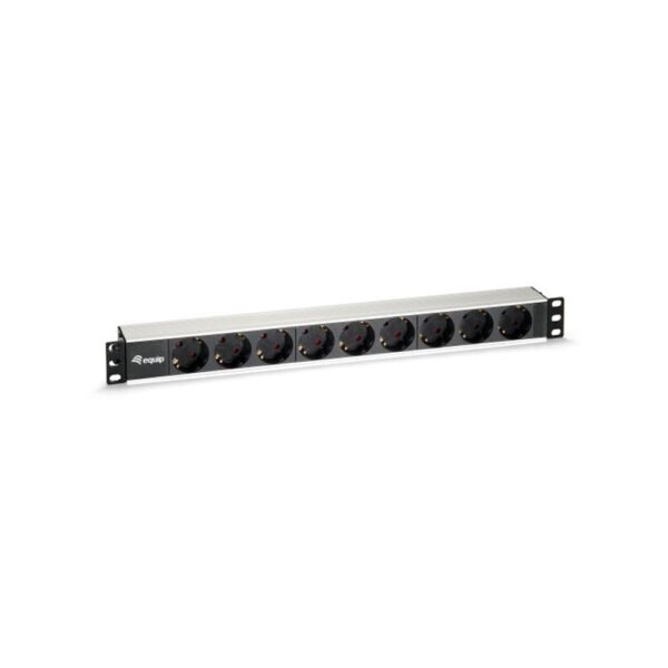 *Regleta equip rack 19 pulgadas 1u 9 tomas schucko