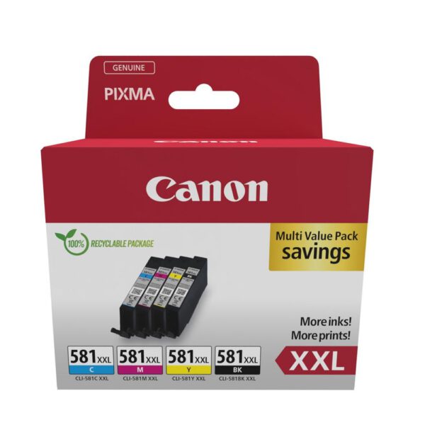 *Multipack tinta canon cli - 581xxl bk - c - m - y