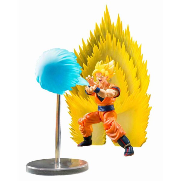 *Figura tamashii nations sh figuarts dragon ball z super saiyan son goku's set teleport kamehameha 15cm