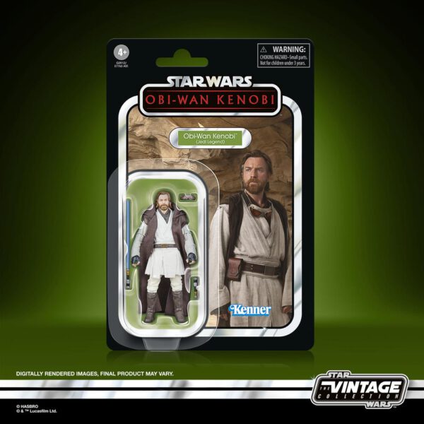 *Figura hasbro star wars the vintage collection obi - wan kenobi (jedi legend)