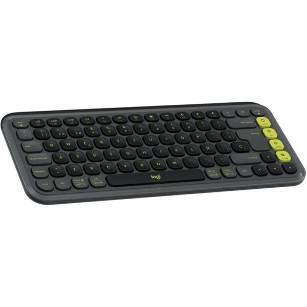 *Teclado logitech pop icon keys inalambrico grafito - verde
