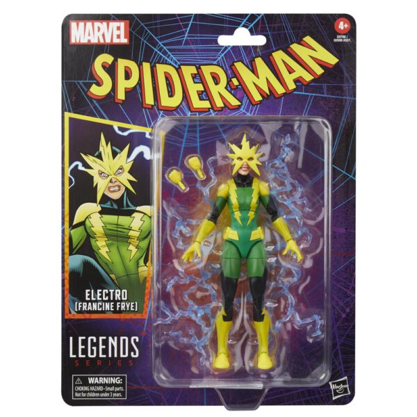 *Figura hasbro marvel legends series spider - man electro (francine frye)