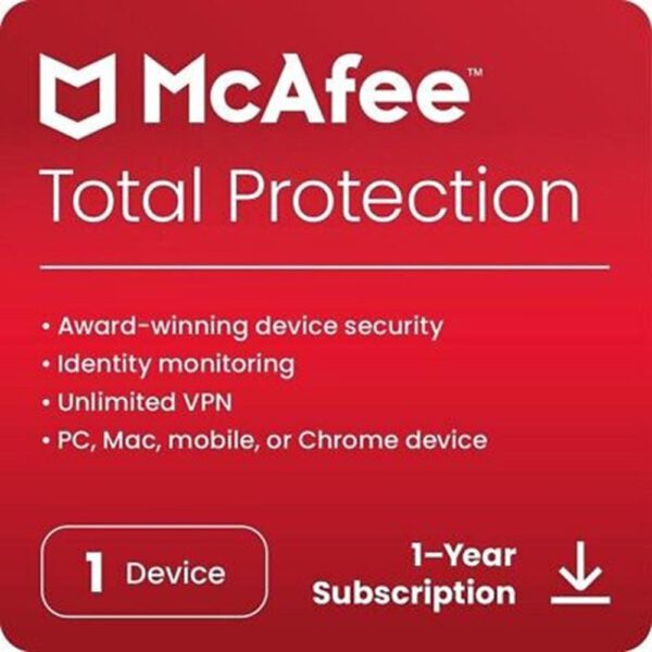 *Antivirus mcafee total proteccion 1 dispositivo 1 año esd (descarga directa)