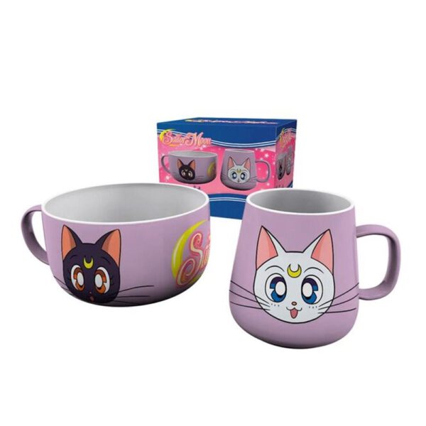 *Set taza + bowl abystyle sailor moon luna & artemis